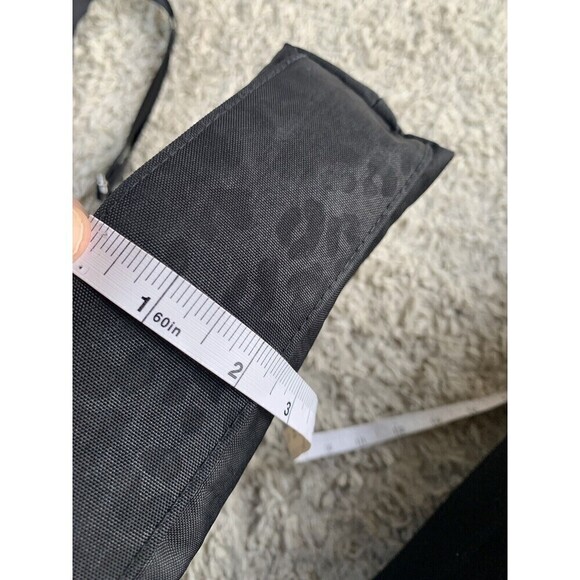 Baggallini Nylon Crossbody Black Leopard Print Zip Adjustable Travel Purse Bag - Picture 15 of 16